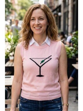 Blue Sol Marini Sweater Tank Top LARGE